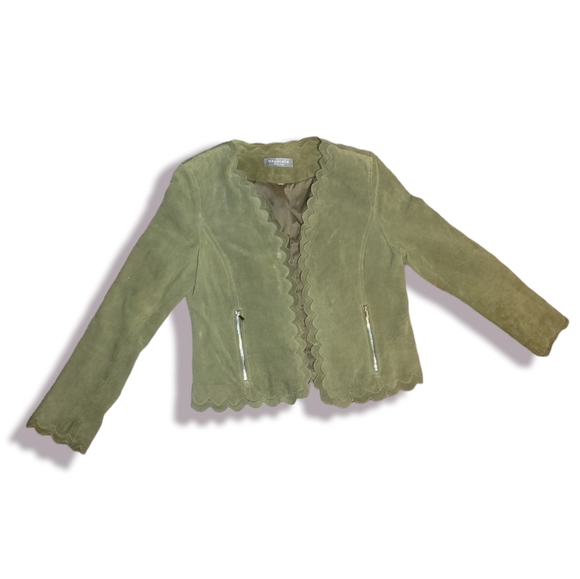 Bagatelle Collection Genue Leather Suede Jacket Coat Blazer - Picture 1 of 9